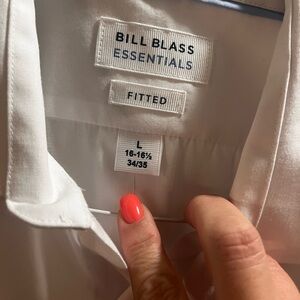 Bill Blass White Fitted Dress Shirt
